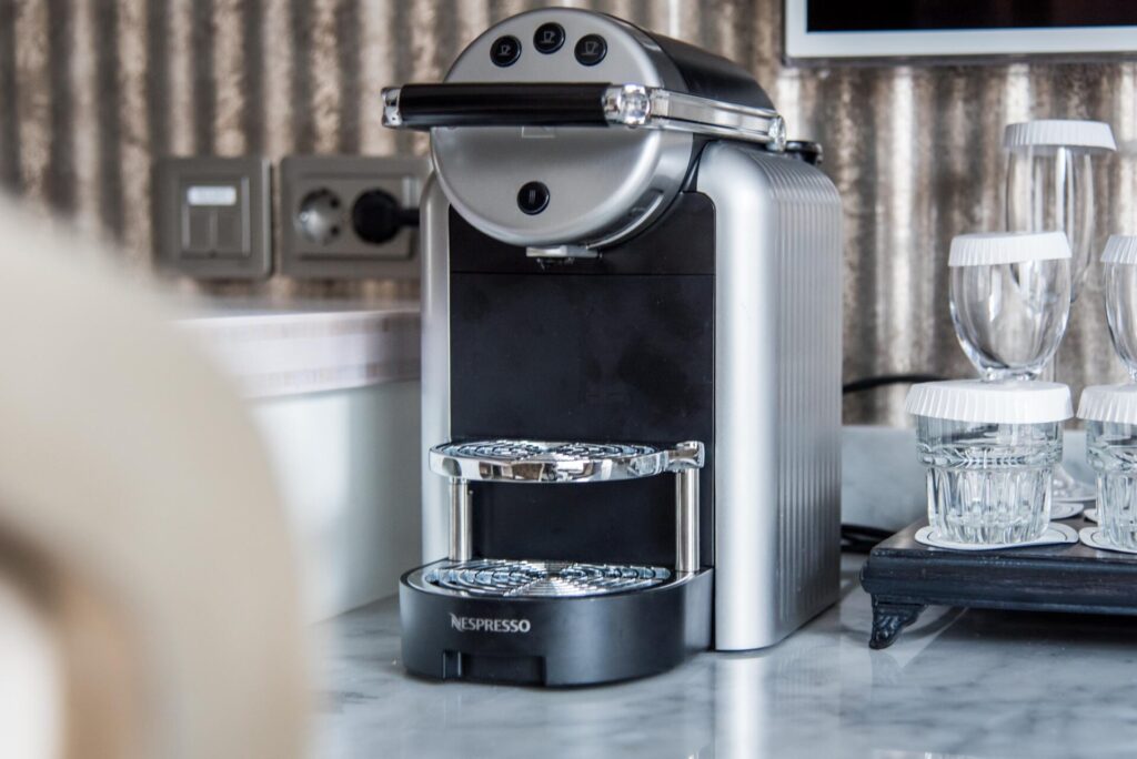 Espresso machine in the Boutiquerum Prestige at Varbergs Stadshotell