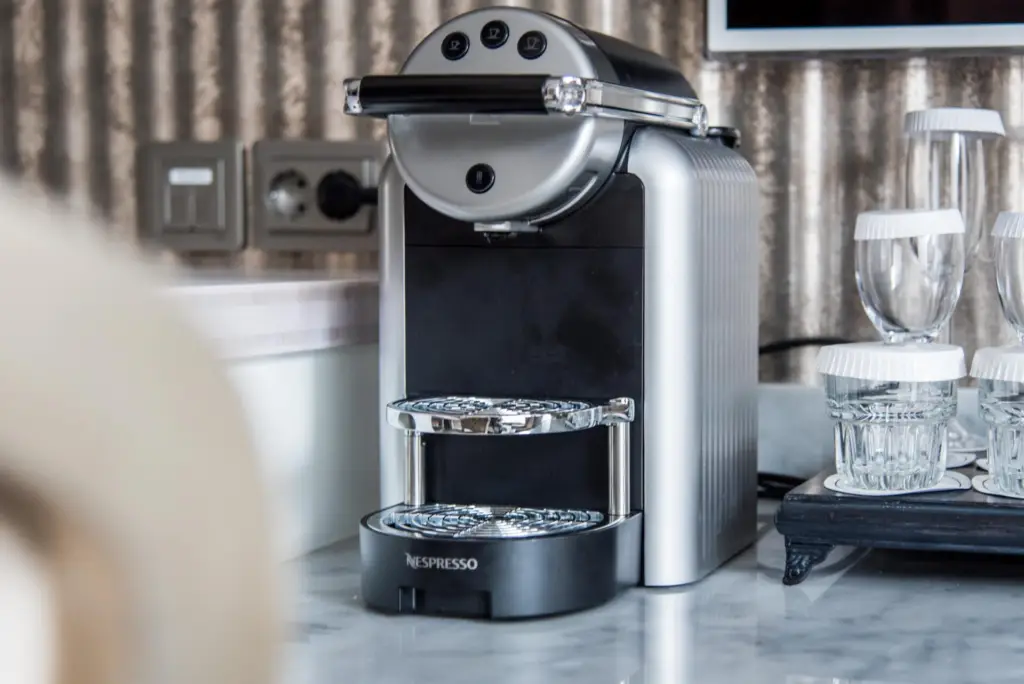 Espressomaskin i Boutiquerum Prestige på Varbergs Stadshotell