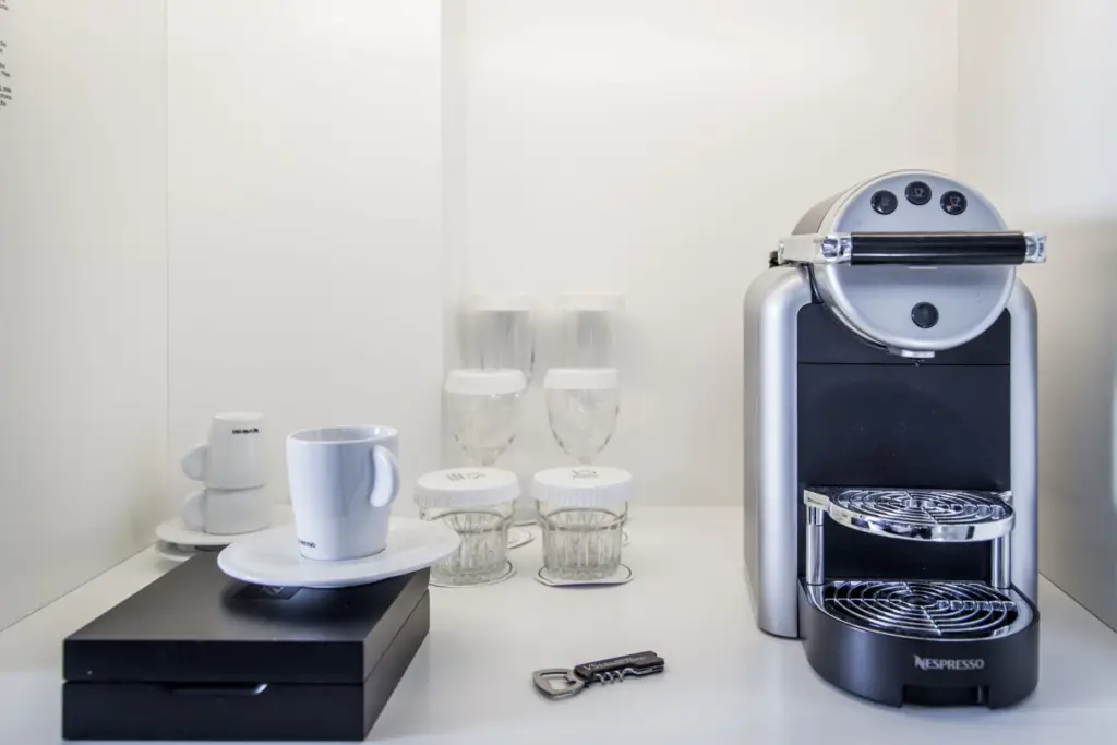 Espressomaskin i Boutique Fashion på Varbergs Stadshotell