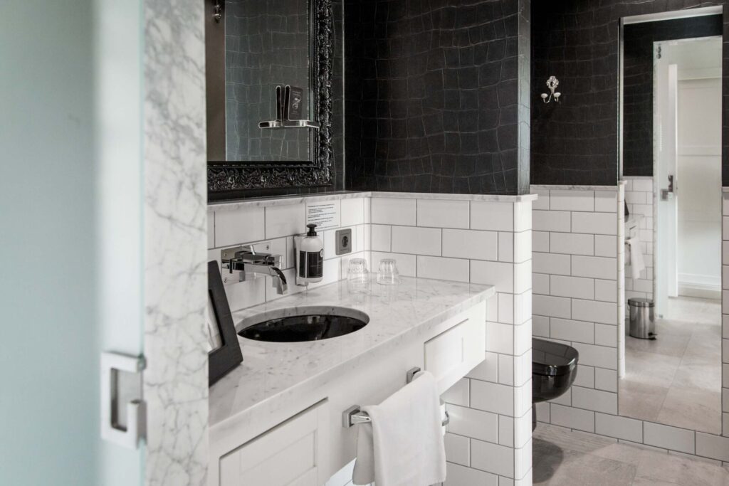 Bathroom in Boutique Fashion at Varbergs Stadshotell