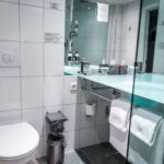 Bathroom in Classic hotel room at Varbergs Stadshotell