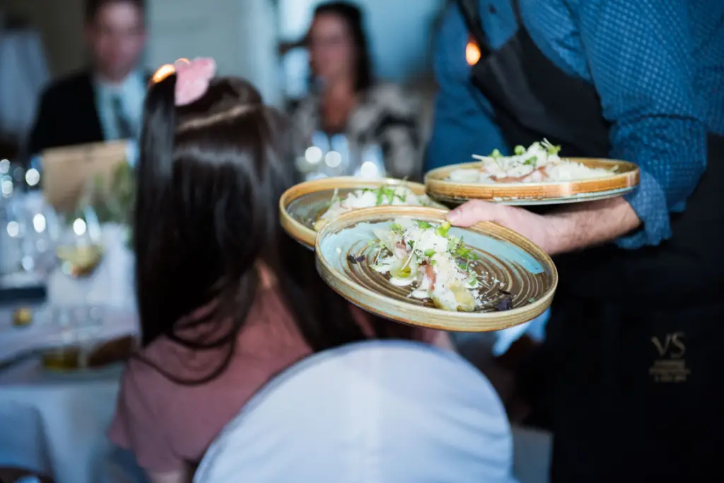 food serving at wedding photographer nicole