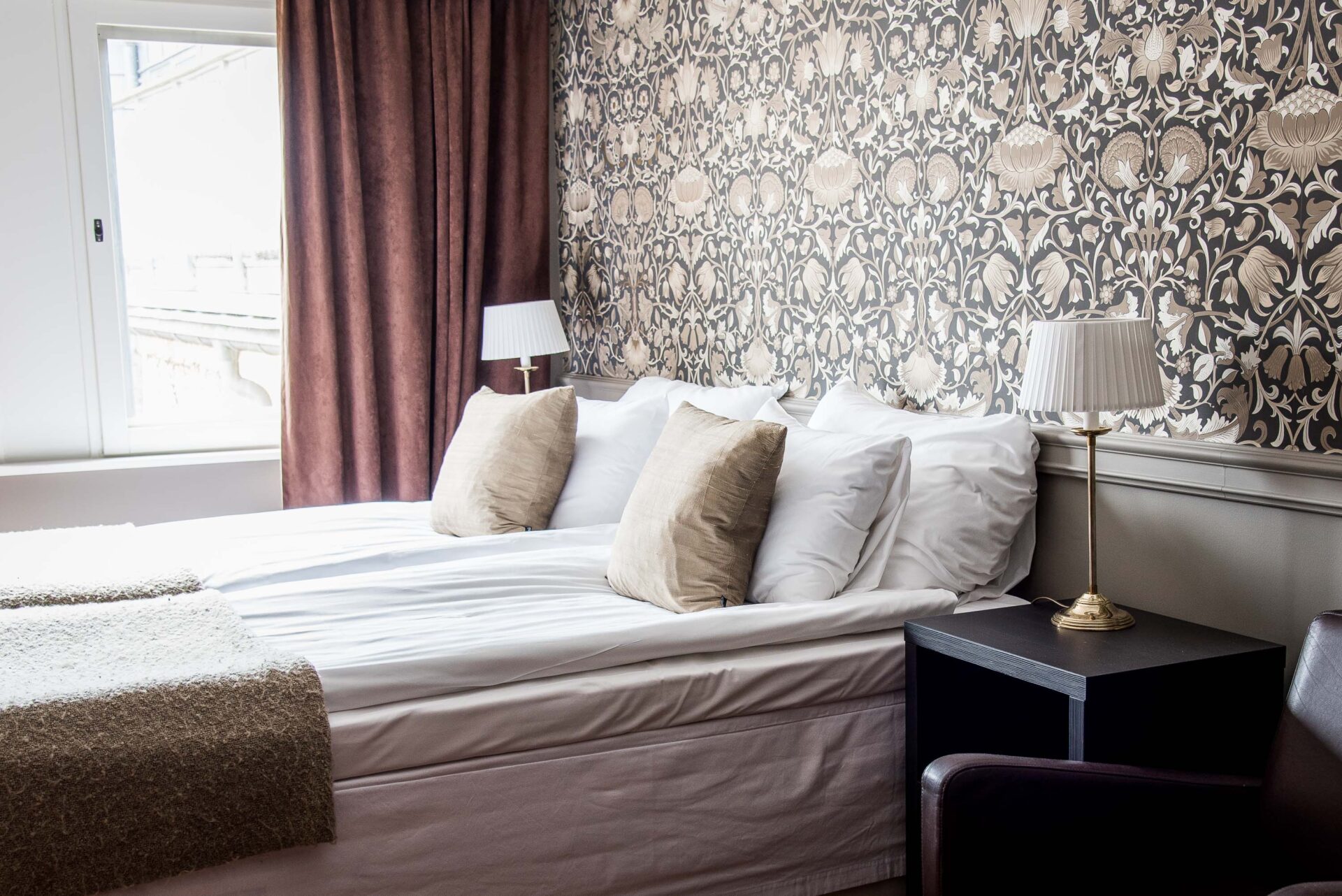 Classic hotel room at Varbergs Stadshotell
