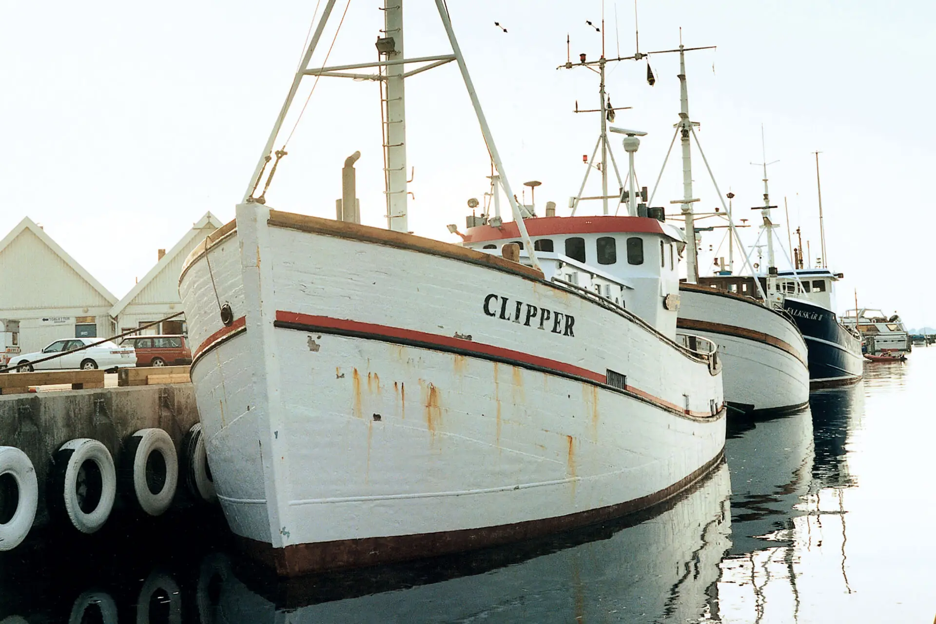 Fladenbåt i Varbergs hamn