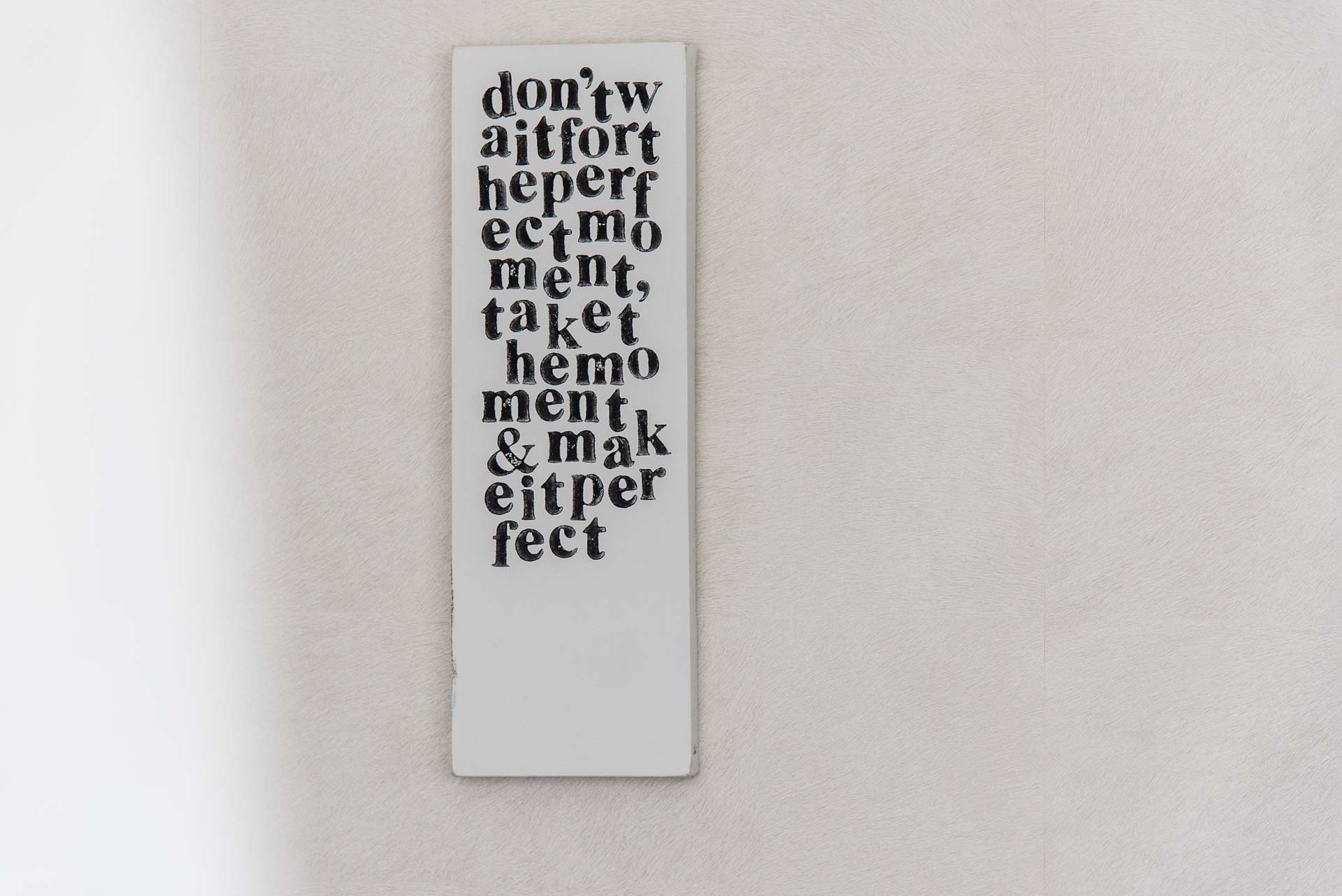 blackboard in Boutique Garden hotel room