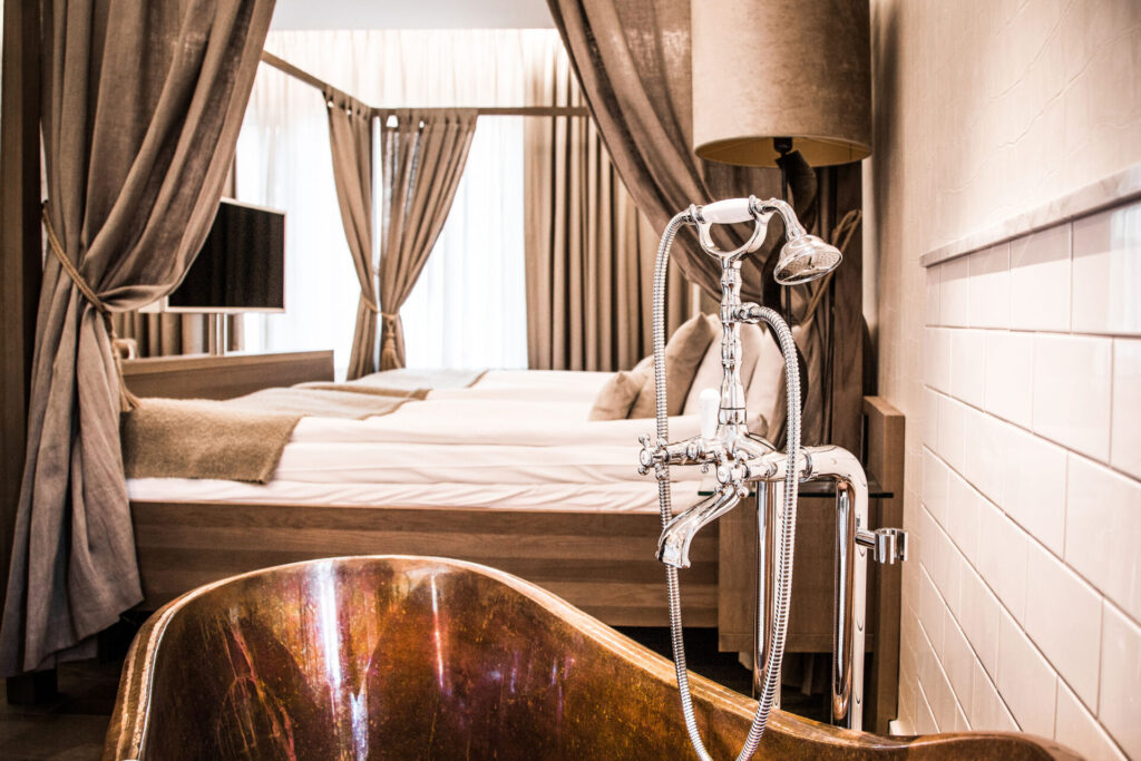 Boutique Colonial hotel room at Varbergs Stadshotell