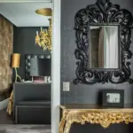 Boutique svit i svart och guld på Varbergs Stadshotell & Asia Spa