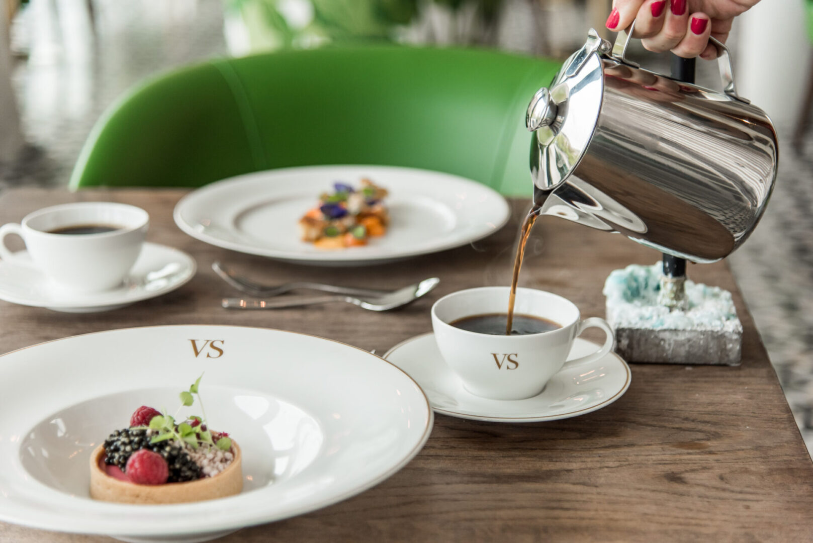 dessert och kaffe på varbergs stadshotell