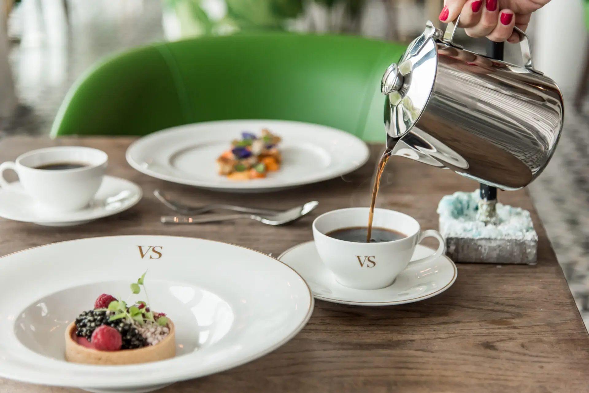 dessert och kaffe på varbergs stadshotell