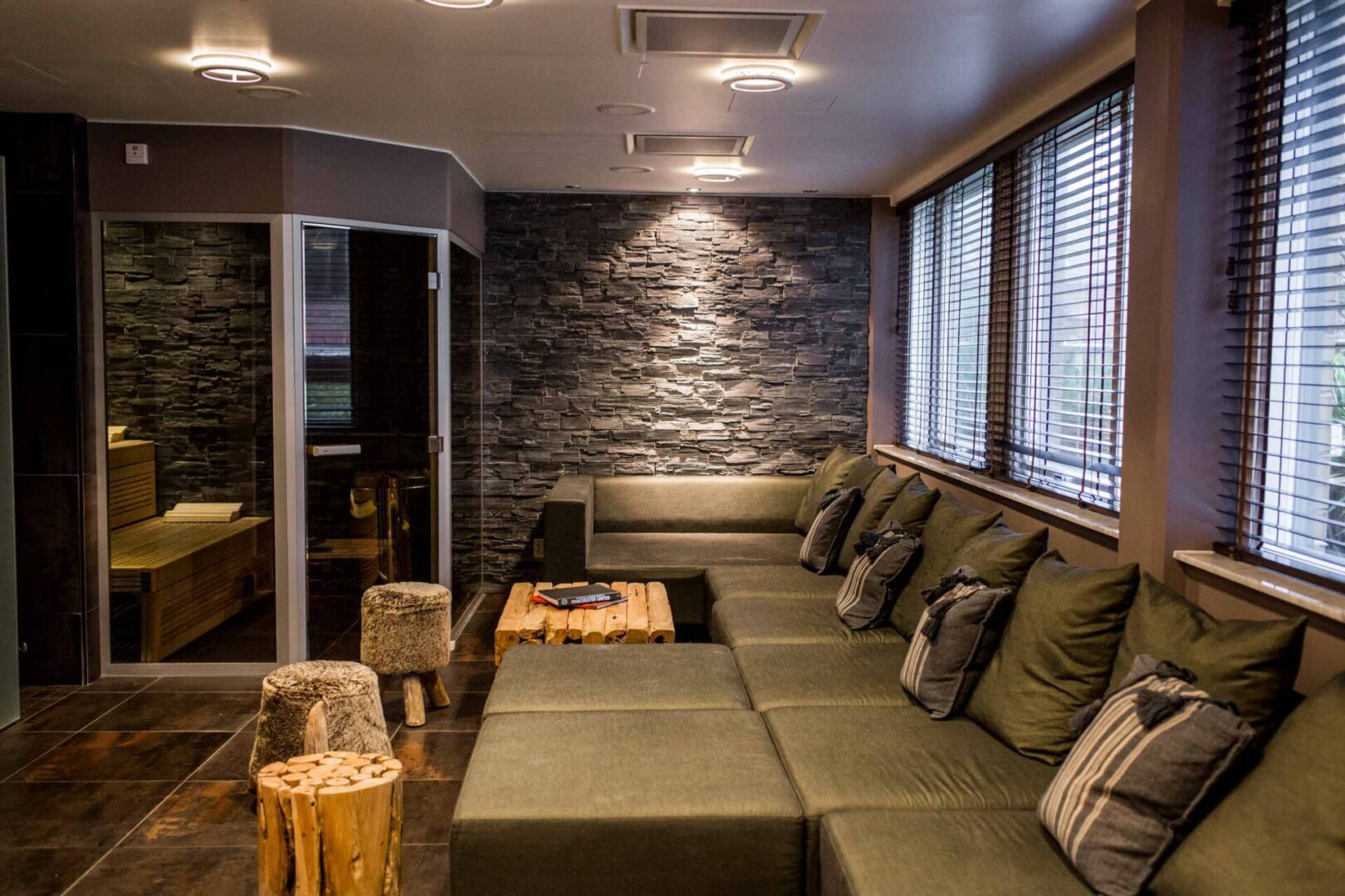 Relaxavdelning med bastu på Varbergs Stadshotell