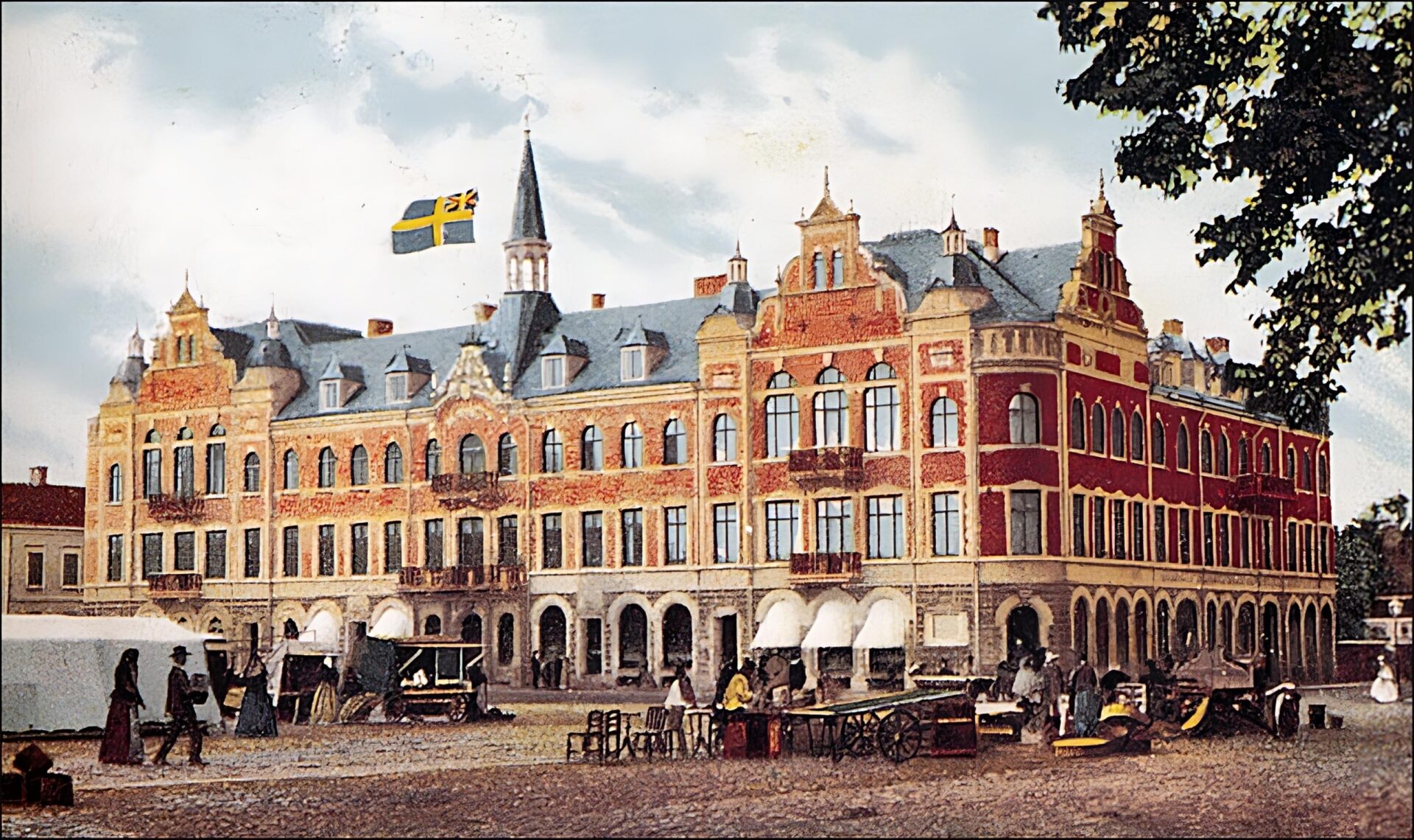 Historisk bild på Varbergs Stadshotell