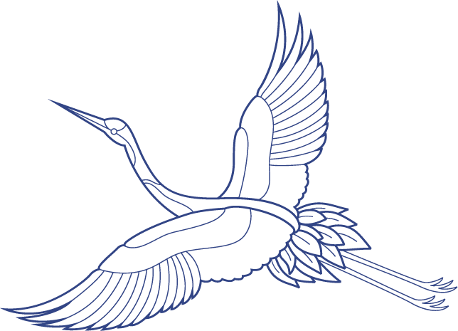 bird illustration blue