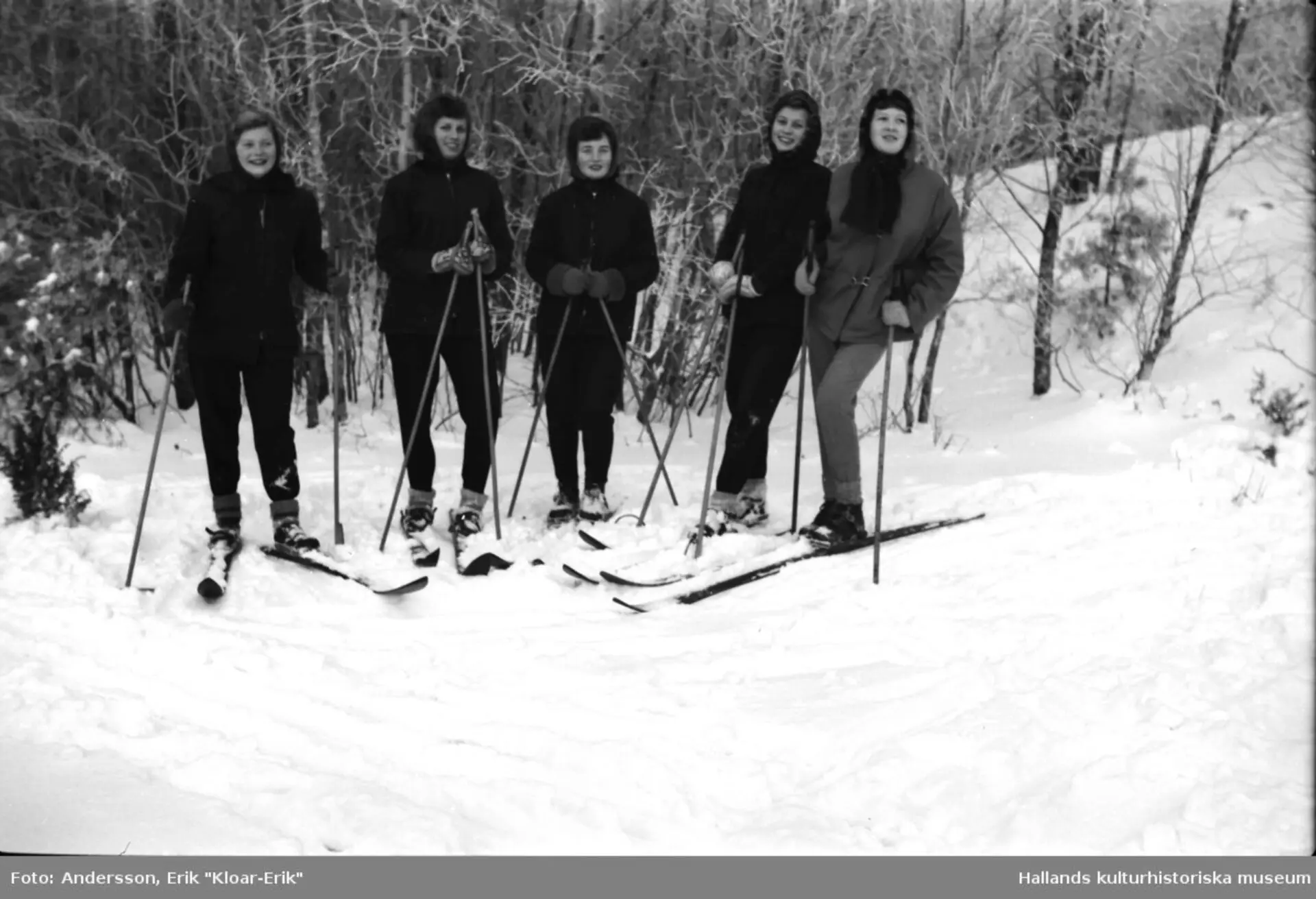 Gammalt foto av vintern i Varberg