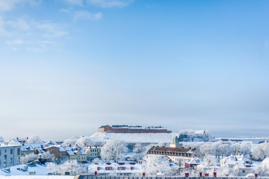 vinter på varbergs fästning