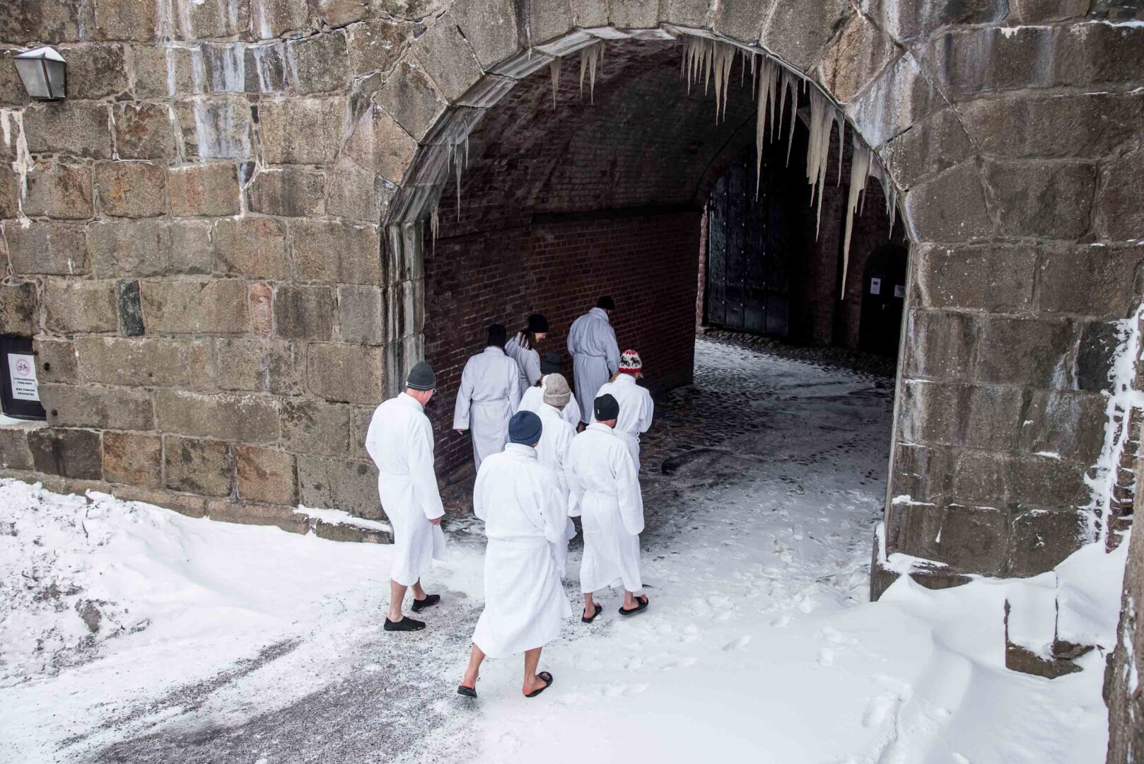 kallbadare i badrockar