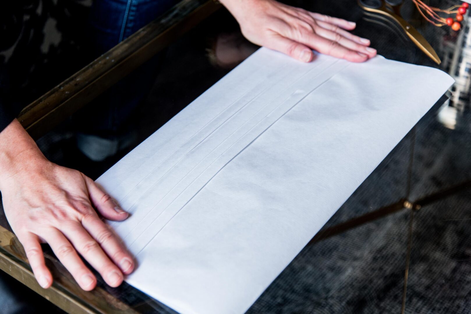 Instruktion till inslagning med hjälp av origami